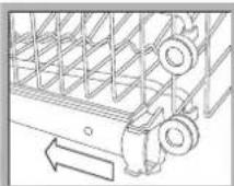 INDESIT DFP 573 EU - Never lift or lower the rack on one side only. - 1