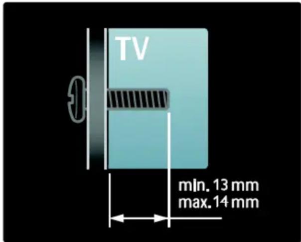 TV min. 13 mm max. 14 mm