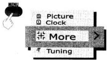 MENU Picture Clock More Tuning