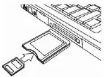 Diagram of a device being inserted into a rack, showing a clip and surrounding compartments (no text or symbols)