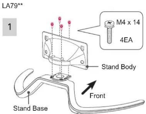 LA79** 1 M4 x 14 4EA Stand Body Front Stand Base