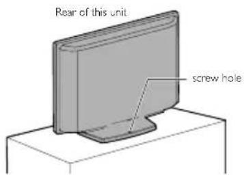 Rear of this unit. screw hole