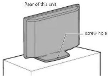 Rear of this unit screw hole