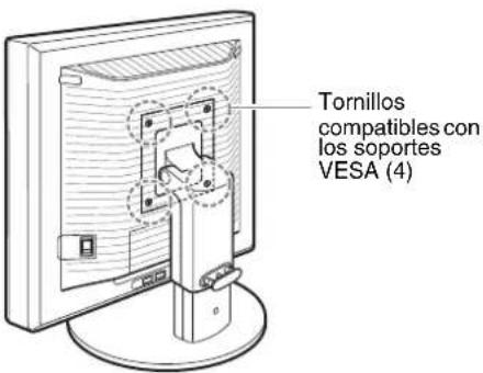 Tornillos compatibles con los soportes VESA (4)
