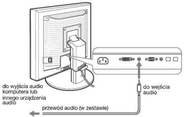 do wyjścia audio komputera lub innego urządzenia audio przewód audio (w zestawie) do wejścia audio