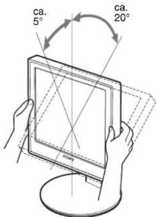 SONY SDM-X95K - Instelling 8: Pas de stand en de hoogte aan - 1