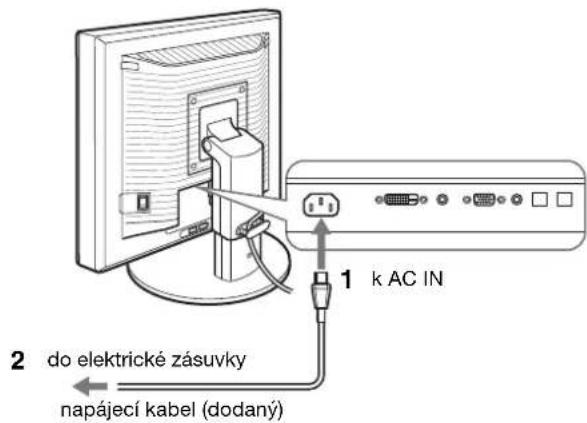 1 k AC IN 2 do elektrické zásuvky napájecí kabel (dodaný)