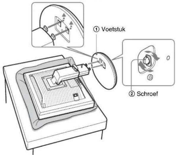 ① Voetstuk ② Schroef