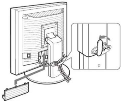 SONY SDM-X95K - Configuración 6: Fijación de los cables y cierre de la cubierta del conector - 1