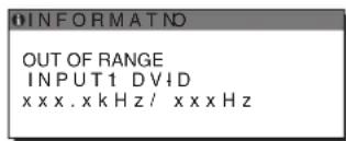 BİLGİ SİNYAL YOK GİRİŞ1: DVI-D xxxx.xkHz/xxxxz