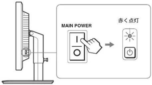 MAIN POWER 赤く点灯
