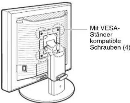 Mit VESA- Ständer kompatible Schrauben (4)