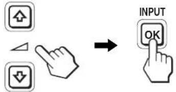 graph LR A["Input"] --> B["OK"] C["Arrow"] --> D["Hand Click"] E["Arrow"] --> F["Hand Click"]