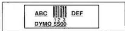 ABC 1 2 3 DEF DYMO 5500