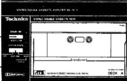 STEREO DOUBLE CASWETTE AMPFTER SU 45.5 Technics STEREO DOUBLE CASWETTE DECK SINCE RHY-100 10000 10000 10000 10000 AUTO-FLECTED MANUAL-CO.METAL DECK A