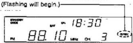 (Flashing will begin.) STRAWBOW ONCE BAT ON 18:30 PM 88.10 MHz OH 3 (SPEC)