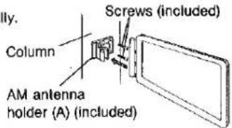 Screws (included) Column AM antenna holder (A) (included)