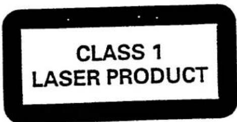 CLASS 1 LASER PRODUCT