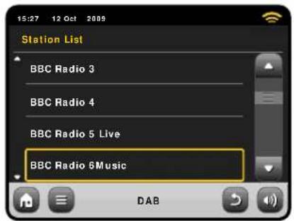 15:27 12 Oct 2009 Station List BBC Radio 3 BBC Radio 4 BBC Radio 5 Live BBC Radio 6Music DAB