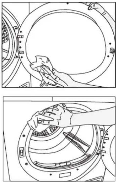 BEKO DS 7331 PX0 - Pluisfilter / Binnenkant vuldeur reinigen - 3