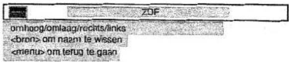 ZOF omhoog/omlaag/recrits/links om naam te wissen om terug te gaan