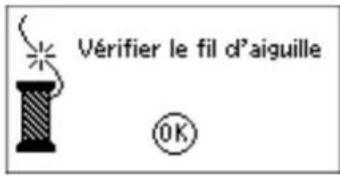 Vérifier le fil d'aiguille OK