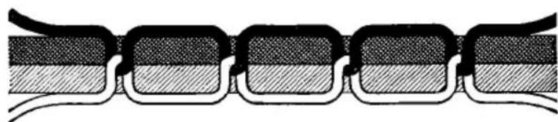 Schéma pur d'un composant mécanique ou électrique sans texte, chiffres ou symboles.