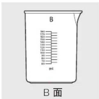 B 180 170 160 150 140 130 120 110 100 90 80 70 60 50 ml B 面