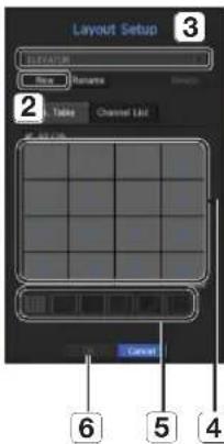 Layout Setup 3 BETA/10 Size Rename Delete Channel List 2 6 5 4