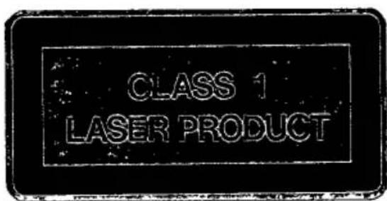 PRODUIT LASER DE CLASSE 1