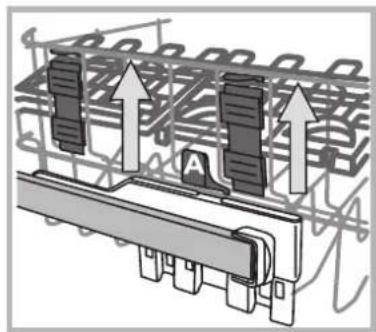 INDESIT DIF 14B1 A EU - The height of the upper rack should be adjusted WHEN THE RACK IS EMPTY. - 1