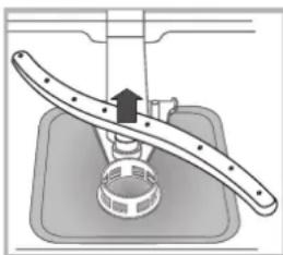 INDESIT DIF 14B1 A EU - Limpar os braços aspersores - 2