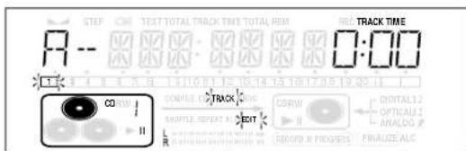 STEP CME TEXT TOTAL TRACK TIME TOTAL REM RED TRACK TIME R-- 0:00 COMPLET TRACK SHORTS REPEAT CORM DIGITAL2 OPTICALE2 ANALDO P FINALIZE ALC