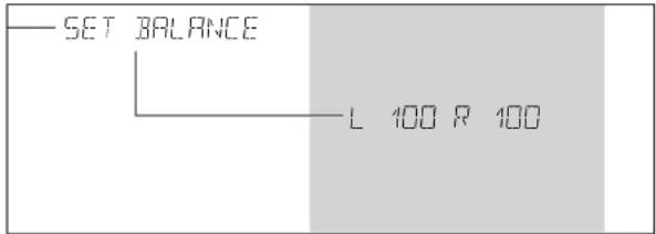 SET BALANCE L 100 R 100