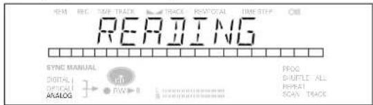 REM REC TIME TRACK TIME CONTROL TIME STEP ON READING SYNC MANUAL DIGITAL OPTICAL ANALOG PLOG SHUTLE ALL RHYPER SCAN TRACKS