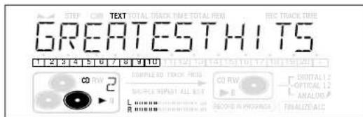 STEP CUB TEXT TOTAL TRACK TIME TOTAL REM REC TRACK TIME GREATESTHITS 1 2 3 4 5 6 7 8 9 10 11 12 13 14 15 16 17 18 19 20 CO RW 2 SARLES START ALL SET R HUMM CO RW DIGITAL 2 OPTICAL 2 ANALOG SCOPE IN PROGRESS FINALIZE ALD