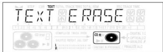 STEP CM TEXT TOTAL TRACK TIME TOTAL REM ICC TRACK TIME TEXT E RASE 1 2 3 4 5 6 7 8 9 10 11 12 13 14 15 16 17 18 19 20 CD RW COMPLEX CO TRACK PROG CD R DIGITAL 12 OPTICAL 12 ANALOG FINALIZE ALC