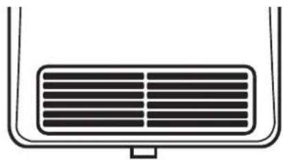 Simple line drawing of a vehicle hood with horizontal stripes (no text or symbols)