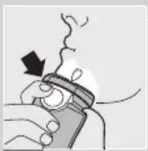 Illustration of a hand holding a device with a smokestack and arrow indicating motion (no text or symbols)