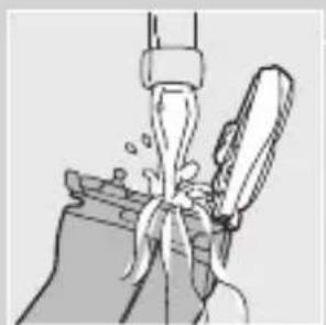 Illustration of a mechanical device with a lever and handle.