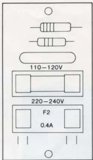 F2 0.4A 220-240V 110-120V