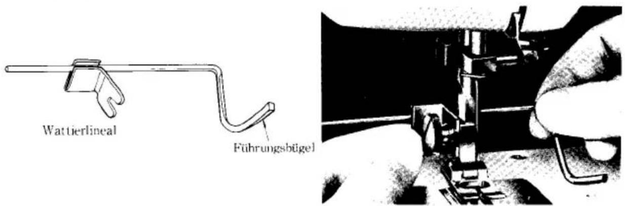 Wattierlineal Führungsbügel
