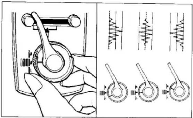 Technical diagram showing mechanical assembly with spring-loaded components and corresponding schematic diagrams of spring mechanisms.