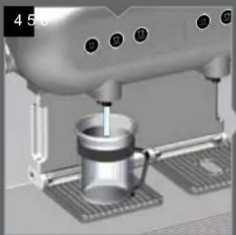 Industrial robotic arm pouring liquid into a metal cup on a workbench (no visible text or symbols)