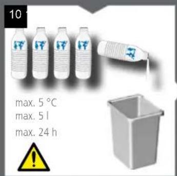 10 max. 5 °C max. 5 l max. 24 h !