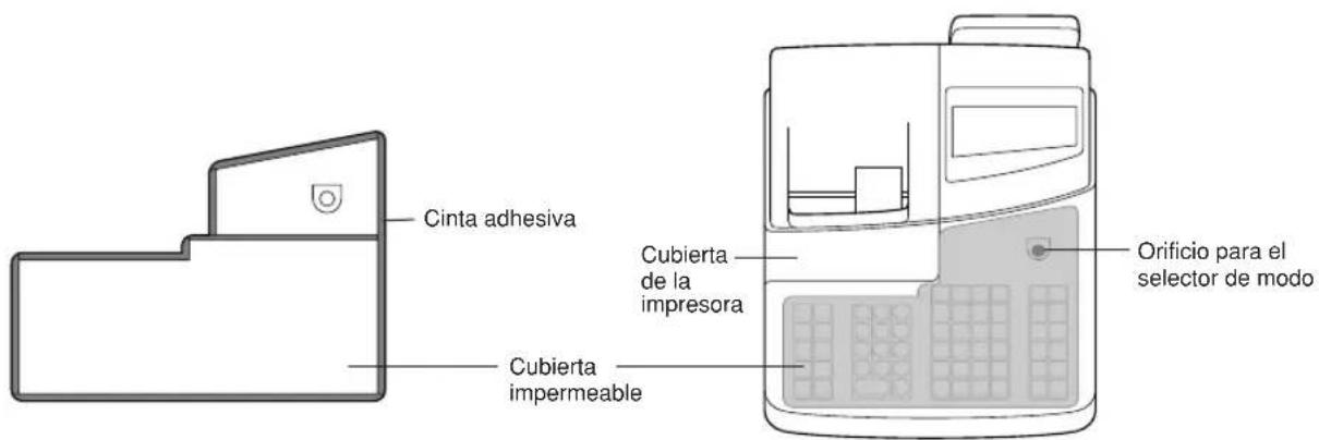 Cinta adhesiva Cubierta de la impresora Orificio para el selector de modo Cubierta impermeable