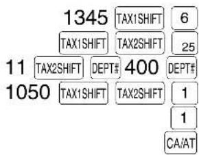 1345 TAX1SHIFT 6 TAX1SHIFT TAX2SHIFT 25 11 TAX2SHIFT DEPT# 400 DEPT# 1050 TAX1SHIFT TAX2SHIFT 1 1 CA/AT