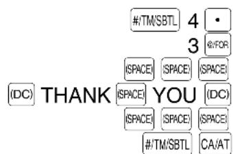 #/TM/SBTL 4 • 3 @/FOR (SPACE) (SPACE) (SPACE) (DC) THANK YOU (DC) (SPACE) (SPACE) (SPACE) (#/TM/SBTL CA/AT