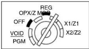 OPX/Z M2B REG OFF VOID PGM X1/Z1 X2/Z2