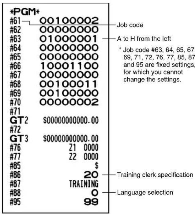 *PGM* #61 00100002 #62 00000000 #63 01000001 #64 00000000 #65 00000000 #66 10001100 #67 00000000 #68 00100011 #69 00100000 #70 00000002 #71 GT2 $00000000.00 #72 GT3 $00000000.00 #76 Z1 0000 #77 Z2 0000 #85 $ #86 20 #87 TRAINING #88 0 #95 99 Job code A to H from the left * Job code #63, 64, 65, 67, 6…